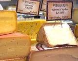 photo of a display of various cheeses good source of amino acid or proteins
