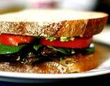 photo of a sandwich with dulse, tomato and lettice on wheat bread dulse is a natural food source of selenium